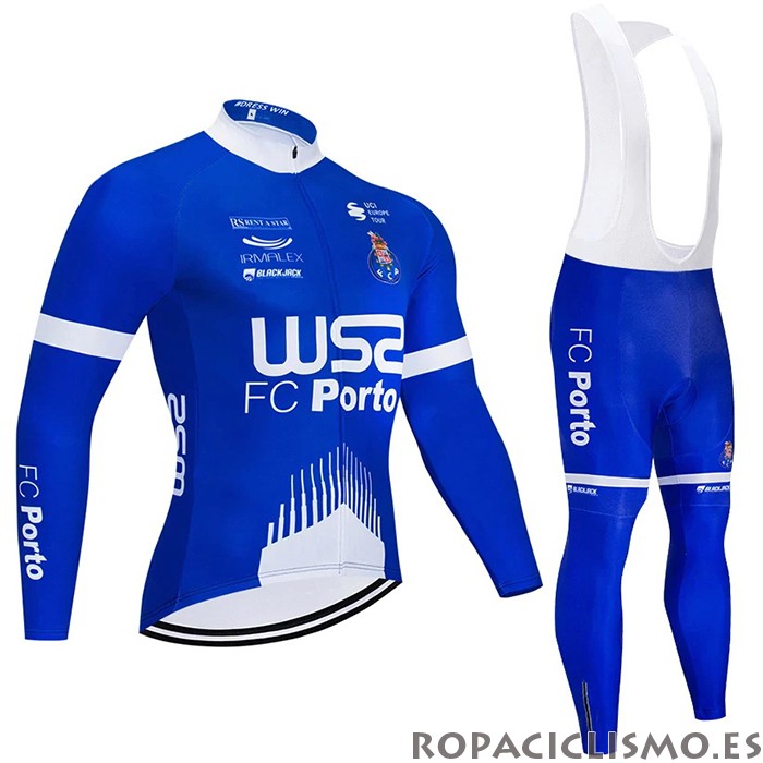 2021 Maillot W52-FC Porto Tirantes Mangas Largas Azul